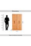 Enstatite 4 Door Wardrobe With 2 Drawers-brown - 5