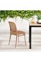 Joye Outdoor Armless Chair - Brown - 3