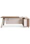 Brooke Office Desk With Side Cabinet Melamine Large - Walnut Grey - 8