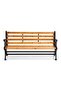 Osuka Outdoor Cast Iron 3 Seater Bench - Brown - 3