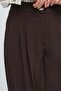 Women's Pleated High Waist Wide Leg Fabric Pants - 7