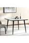Lukenz 4 Seater Dining Table Marble - White & Black