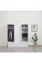 ENSTATITE 6 DOOR WARDROBE WITH 4 DRAWERS-WHITE - 4