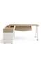Shanil Executive Desk With Side Cabinet Melamine - Beige & White - 8