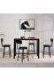 DYLANA 1+4 COUNTER DINING SET - BROWN BLACK - 2