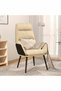 Scaun de relaxare, crem, material textil - 2