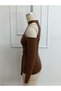 Women's off-the-shoulder mock neck long sleeve v-neck pleated viscose blouse - 5