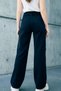 Meda Women's High Waist Black Ripped Wide Leg Jeans Lycra Denim Trousers - 3