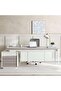 Chimira Office Desk With Side Cabinet Melamine - White - 4