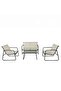 Simona Outdoor Sofa Set 2+1+1+coffee Table- Beige And Black - 8
