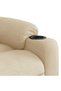 Fotoliu rabatabil, crem, material textil - 8