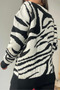 Black and White Zebra Pattern Sweater - 243043 - 2