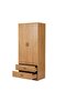 Zoyal 2 Door Wardrobe Mdf - Walnut - 7