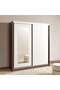 Valencia 2 Door Sliding Wardrobe - Walnutwhite Gloss