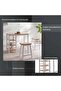 Lenny 1+2 Dining Set With Stool - Natural White - 4