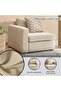 Reem Left Arm Sofa - Beige - 4