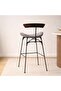 Lukaz Bar Chair - Dark Grey & Brown - 3