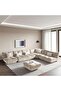 Macrame Corner Sofa Set - Beige - 4