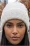 Women's Folded Soft Textured Plush Winter Knitwear Beanie