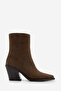 Women's Pointed Toe Western Boots Forne Light Brown Suede - 3