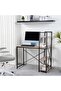 Weltech Writing Desk With Shelves -natural Black