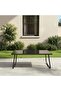Simona Outdoor Sofa Set 2+1+1+coffee Table- Beige And Black - 6