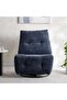 Panan Single Seater Recliner Chair (rocking With Swiel) - Navy Blue - 4