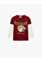 Crew Neck Long Sleeve Cotton Tiger Printed T-Shirt - 3
