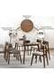 Zion 1+6 Dining Set Solid Wood - Brown Grey - 6