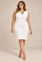 Plus Size V-Neck Pencil Dress - 3