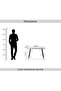 Fenway New 1+4 Dining Set - White Black - 7