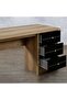 Moravia Office Desk With Pedestal -natural Black - 7