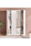 Flexo 4 Door Wardrobe With Mirror - White - 2