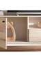 Alonzo Tv Unit Upto 70 Inches With 2 Door & 1 Drawer Melamine - Natural & White - 8