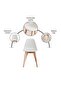BENNETE 1+4 DINING SET SQUARE - WHITE NATURAL - 5
