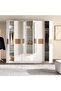 Fusion 6 Door Wardrobe - White - 4
