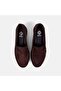 Women's Bitter Brown Suede Leather Loafer with Stitching Detail - 6