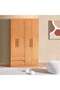 Enstatite 4 Door Wardrobe With 2 Drawers-brown - 3