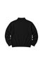Men's Large Size Black Hattush Zippered Stand Collar Knitwear Sweater 3Xl-4Xl-5Xl-6Xl - 5