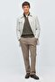 Men's Buttoned Straight-Cut Trench Coat - 6