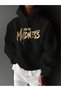 Unisex Black Madness Printed Hooded Sweatshirt Printed Premium Oversize T-Shirt