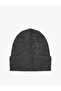 Layered Beret with Slogan Print and Label Detail