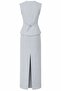 Gray Buttoned Vest-Skirt Set - 24Tk4076 - 2
