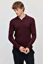 Men's Ribbed Polo Collar Knit Sweater