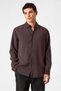 Comfort Fit Brown Long Sleeve Shirt - 3
