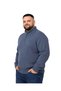 Men's Large Size Indigo Hattush Zipper High-Neck Knitwear Sweater 3Xl-4Xl-5Xl-6Xl - 2