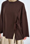 Women's Side Tie Tunic Brown - 5