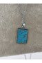 Tarot Card Concept Sun Figured Rectangular Women's Necklace with Colorful Zircon Stones - 4