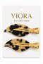 2-Piece Leaf Shape Non-Marking Hair Makeup and Skin Care Clip Set