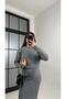 Women's Suit-Look Soft Knitwear Dress - 4